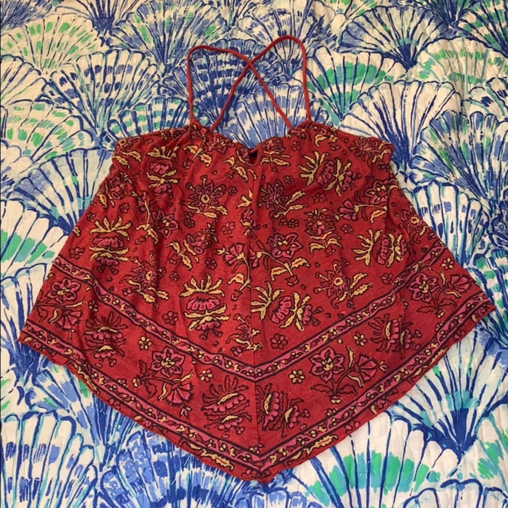 American Eagle boho Paisley Handkerchief tank top